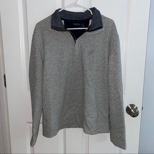 Grey Nautica Quarter Zip Sweatshirt